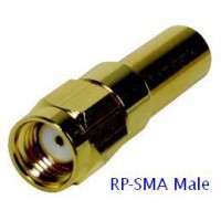 RP-SMA male Crimp (ตรงกลางเป็นรู) สำหรับ LLC200/LMR-200/CFD200/RG58U
